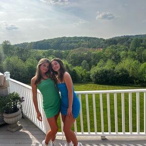 Green Strapless Dresse